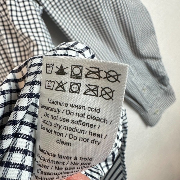 UNTUCKit Button Up Shirt Mens Size Large White Black Check Long Sleeve Collared - Picture 7 of 10